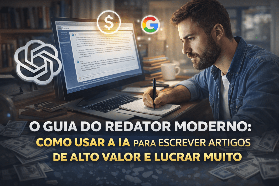 O Guia do Redator Moderno: O Guia do Redator Moderno: Como Usar a IA para Escrever Artigos de Alto Valor e Lucrar Muito