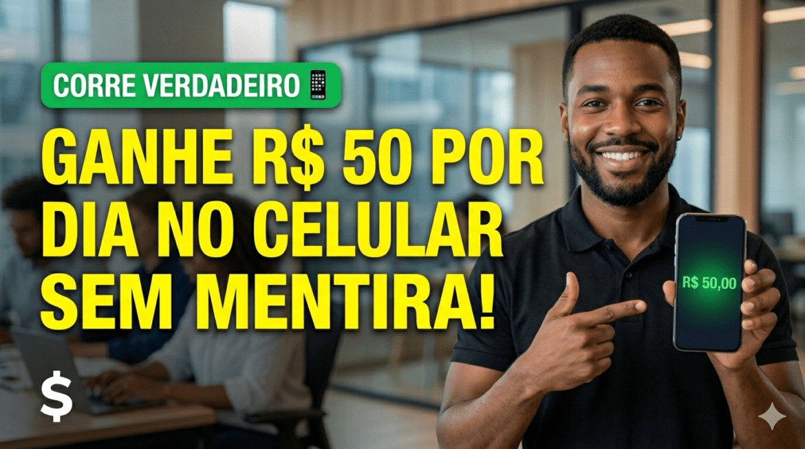 Pega a Visão: 3 Trampos Reais no Celular que Pagam o Pix de Verdade no Fim do Mês!
