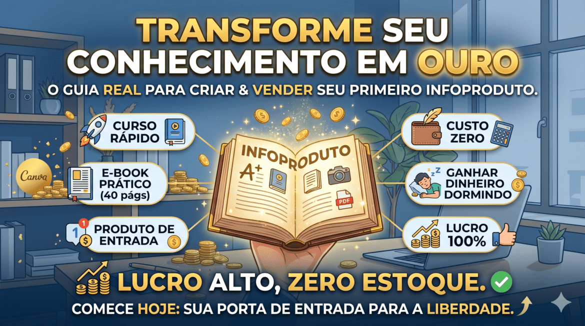Transforme seu Conhecimento em Ouro: O Guia Real para Criar e Vender seu Primeiro Infoproduto