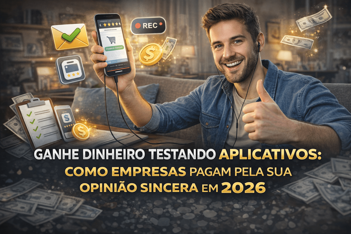 Ganhe Dinheiro Testando Aplicativos: Como Empresas Pagam Pela Sua Opinião Sincera em 2026