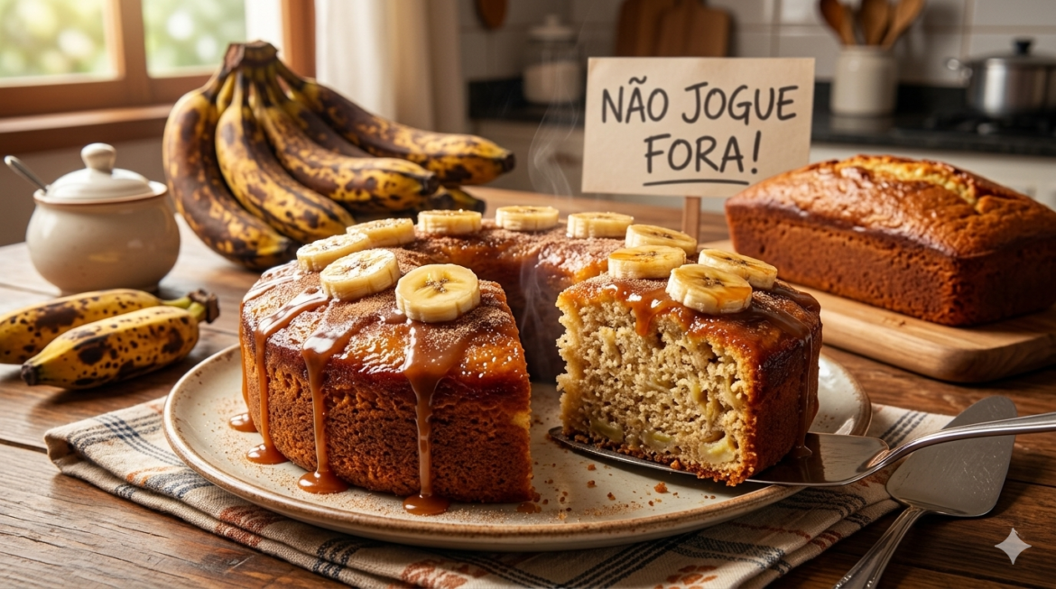 BOLO DE BANANA: Não Jogue Fora! Transforme Bananas Maduras em um Bolo de Ouro para Vender.