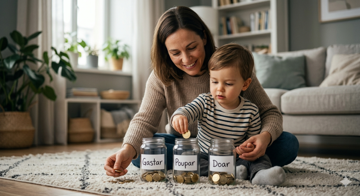 Como Ensinar Educação Financeira para os Filhos em Casa e Criar uma Rotina de Poupança em Família