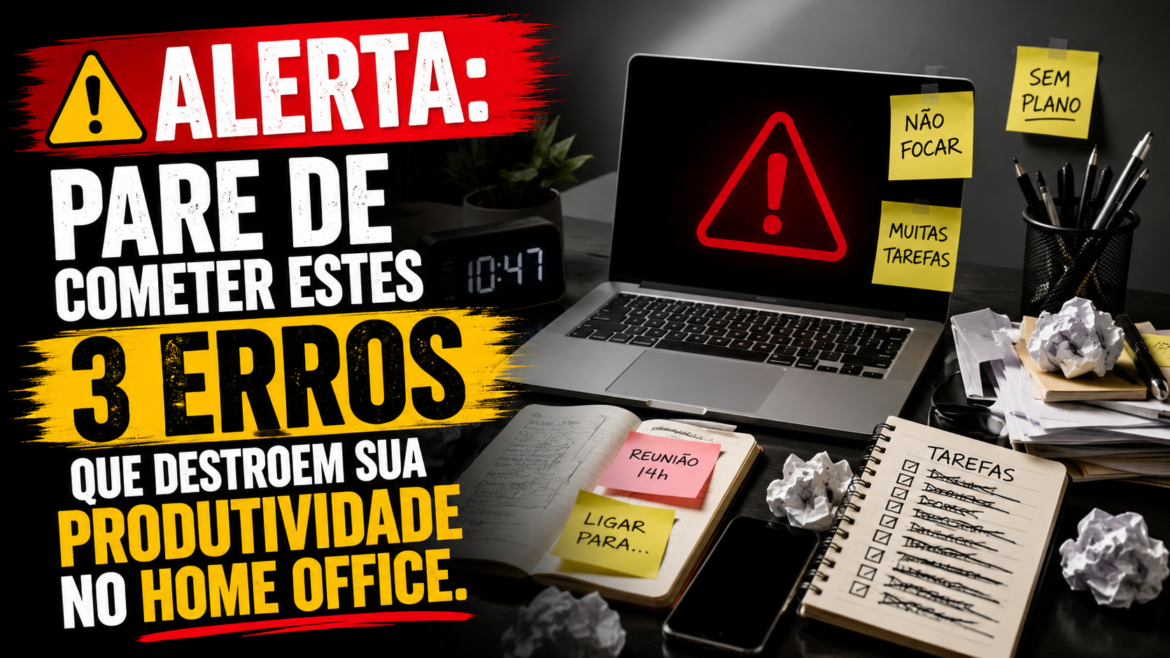 ALERTA: Pare de Cometer Estes 3 Erros que Acabam com sua Produtividade no Home Office