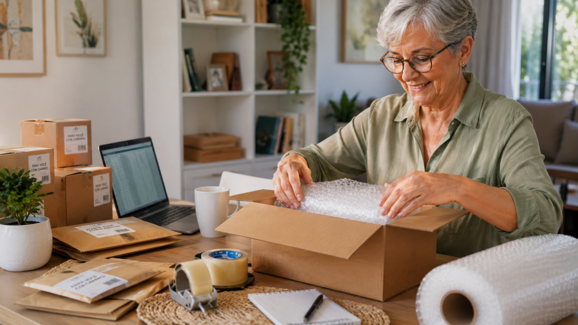 Renda Extra com Artesanato e Produtos Caseiros na Internet: Como Vender em Marketplaces com Total Segurança na Terceira Idade