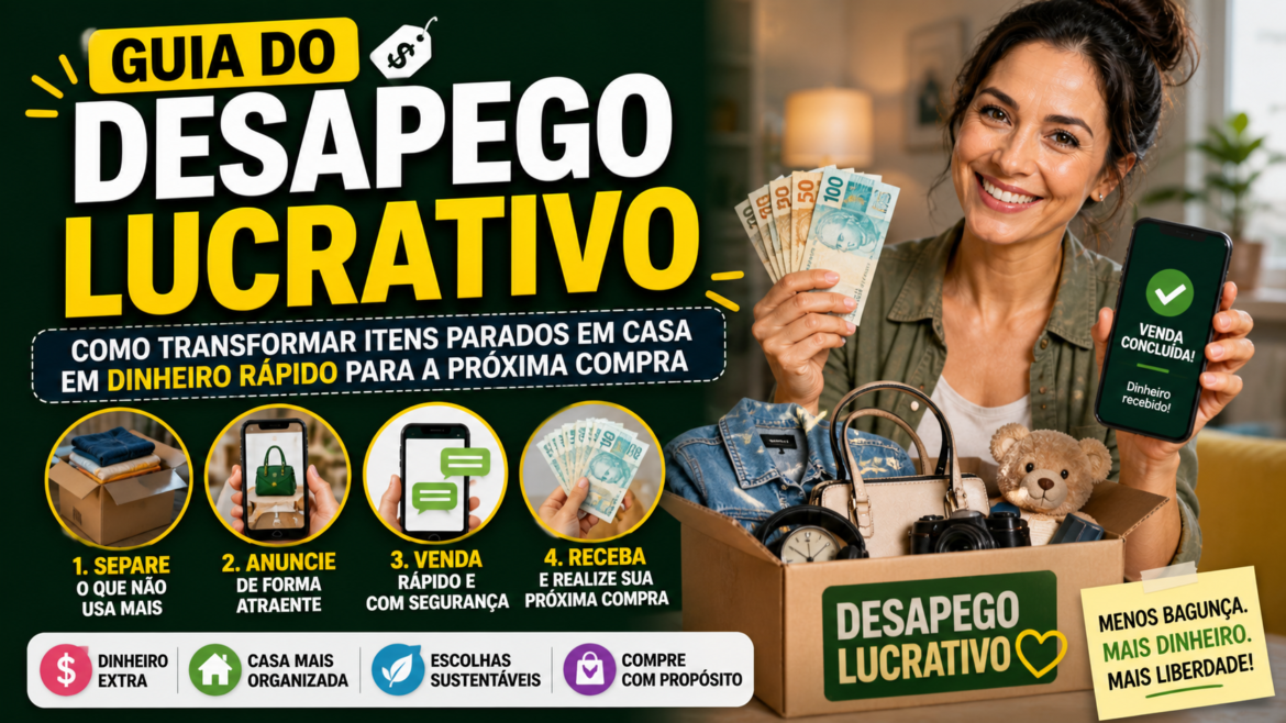 Guia do Desapego Lucrativo: Como Transformar Itens Parados em Casa em Dinheiro Rápido para a Próxima