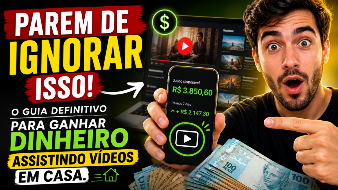 Parem de Ignorar Isso! O Guia Definitivo para Ganhar Dinheiro Assistindo Vídeos em Casa.