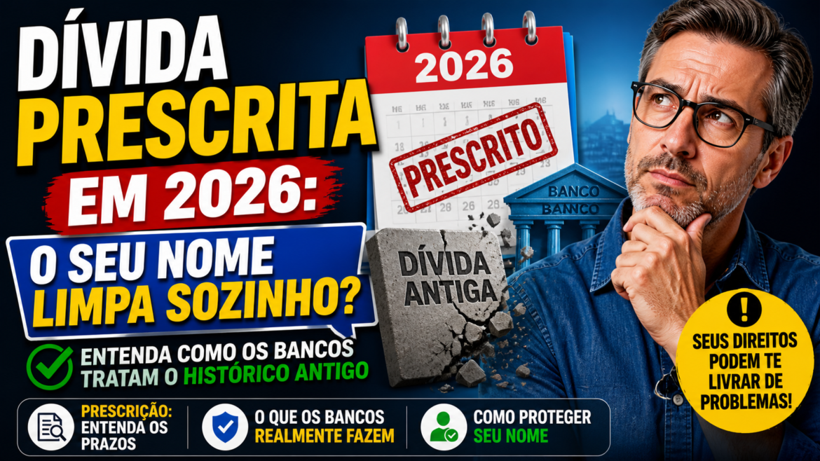 Dívida Prescrita em 2026: O seu nome limpa sozinho? Entenda como os bancos tratam o histórico antigo