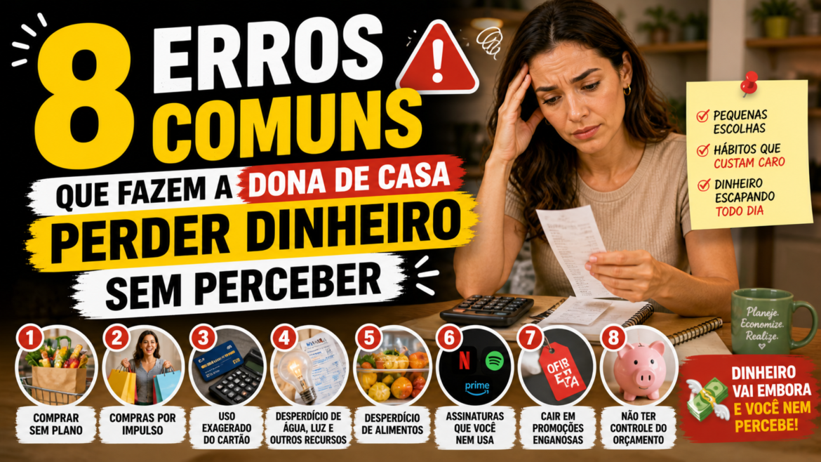 8 Erros Comuns que Fazem a Dona de Casa Perder Dinheiro sem Perceber