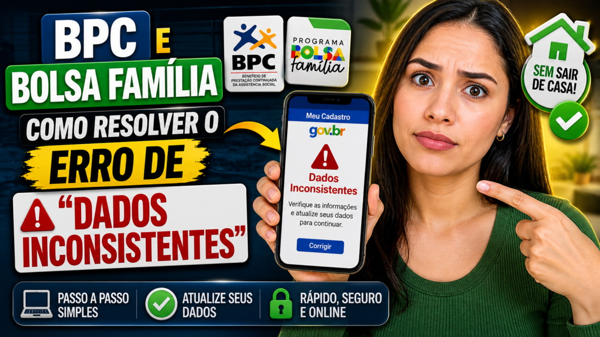 BPC e Bolsa Família: Como resolver o erro de “Dados Inconsistentes” sem sair de casa