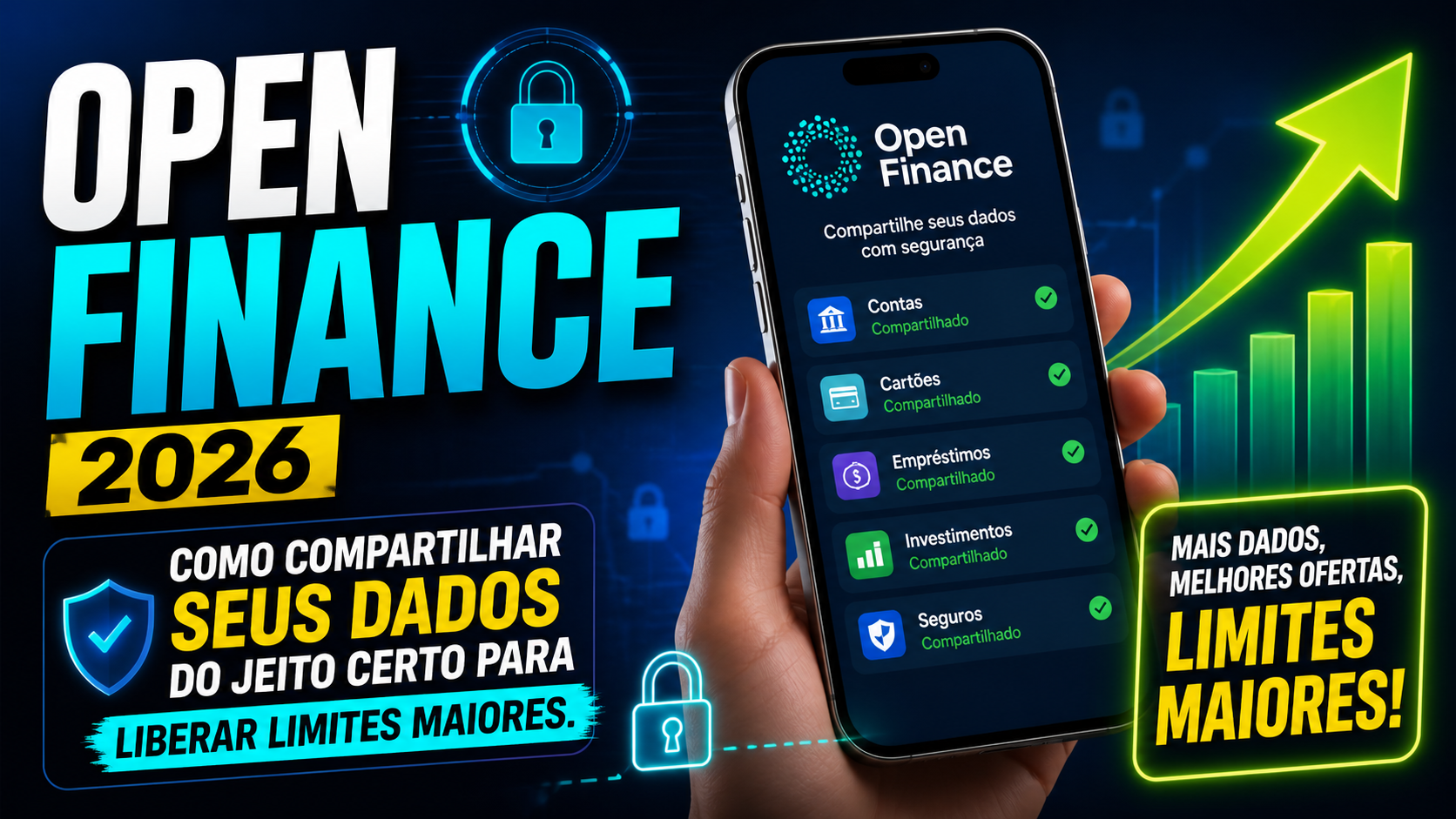 Open Finance 2026: Como compartilhar seus dados do jeito certo para liberar limites maiores