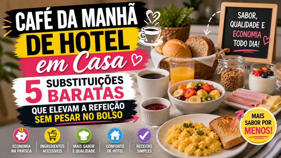Café da Manhã de Hotel em Casa: 5 Substituições Baratas que Elevam a Refeição sem Pesar no Bolso