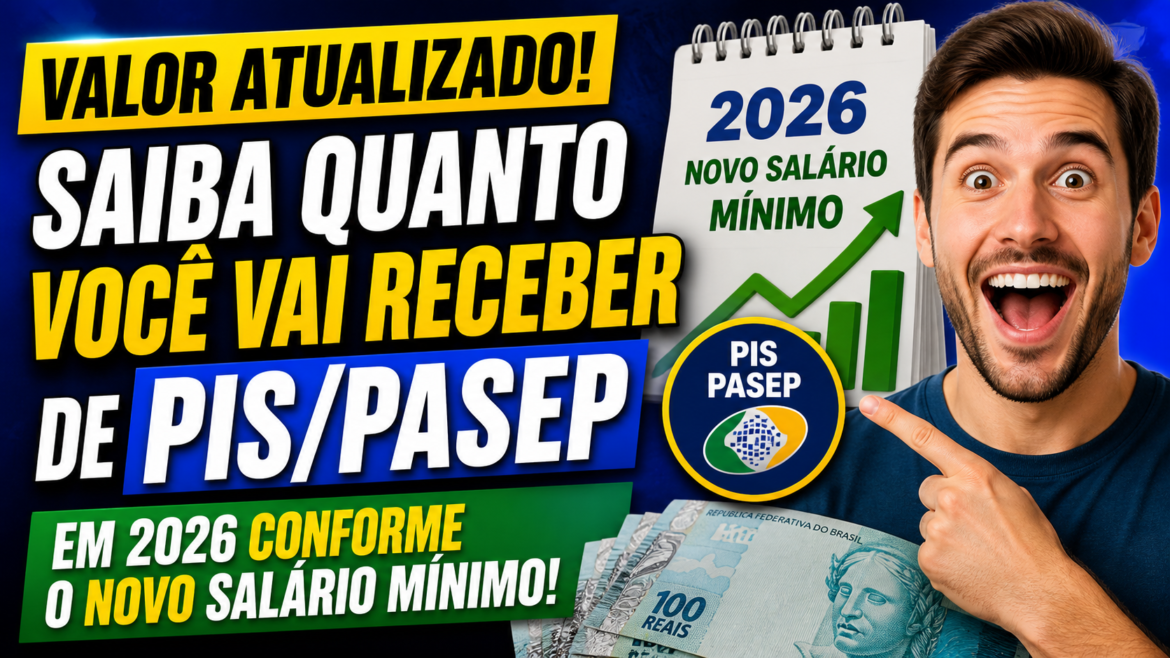 Valor Atualizado: Saiba quanto você vai receber de PIS/Pasep em 2026 conforme o novo salário mínimo