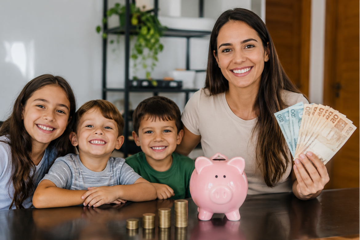 “Mãe de 3 Filhos Revela Como Sobra Dinheiro Todo Mês”