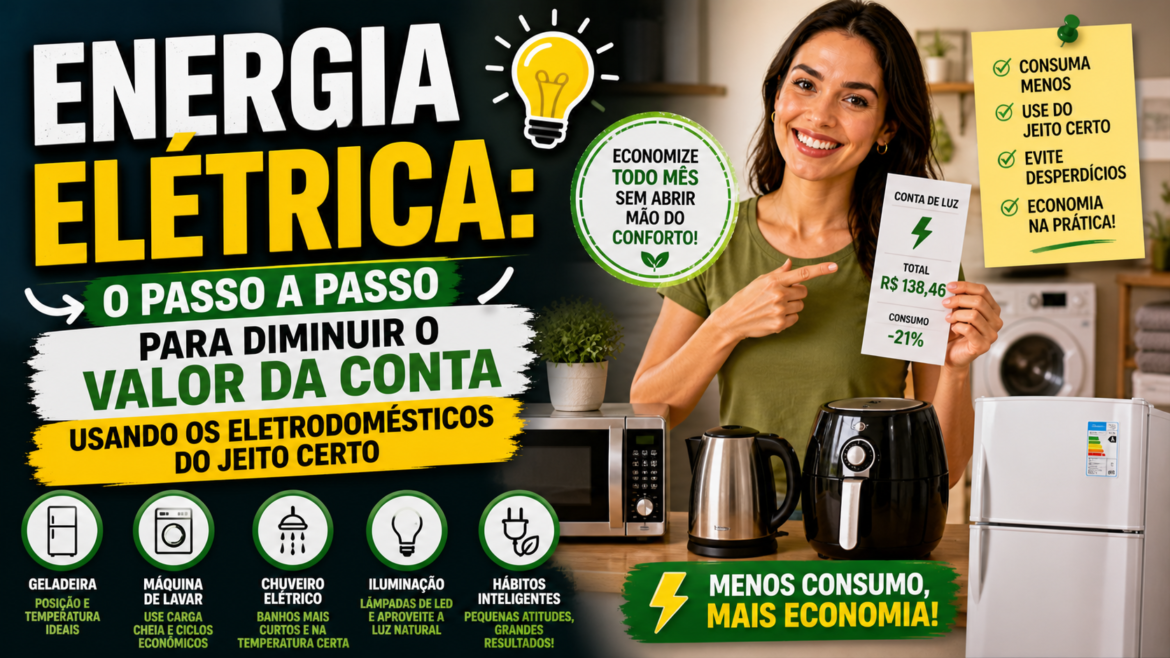 Energia Elétrica: O Passo a Passo para Diminuir o Valor da Conta Usando os Eletrodomésticos do Jeito Certo