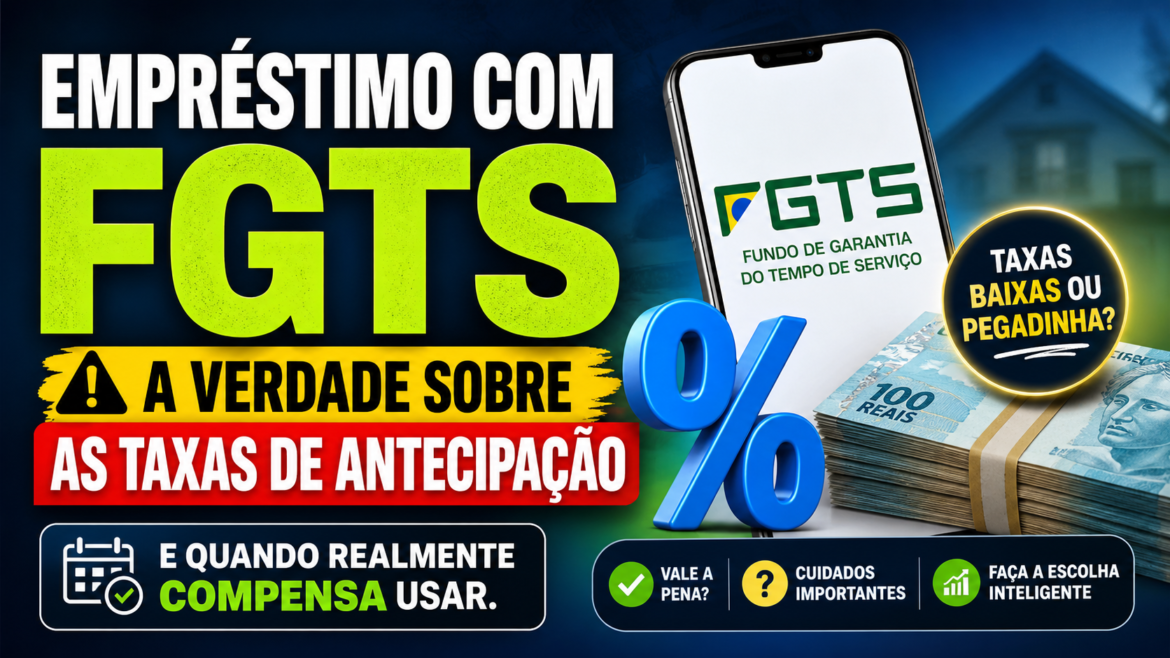 Empréstimo com FGTS: A verdade sobre as taxas de antecipação e quando realmente compensa usar