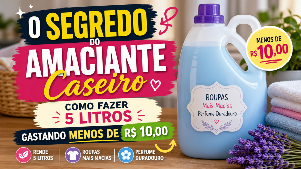 O Segredo do Amaciante Caseiro: Como Fazer 5 Litros Gastando Menos de R$ 10,00