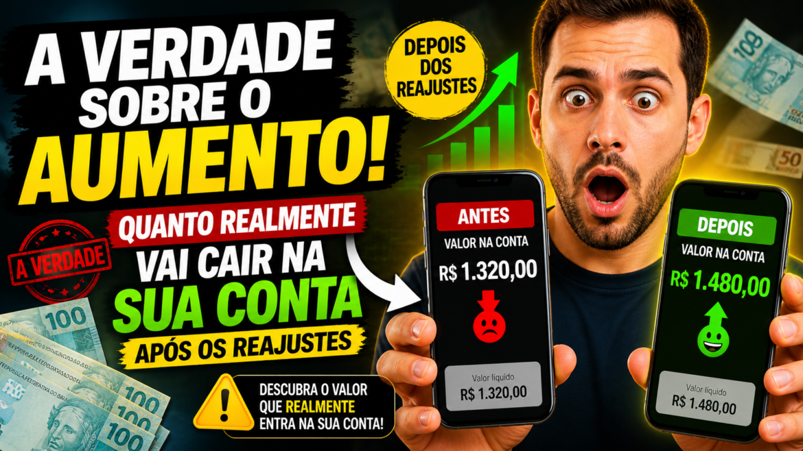 A Verdade sobre o Aumento: Quanto Realmente vai Cair na sua Conta após os Reajustes