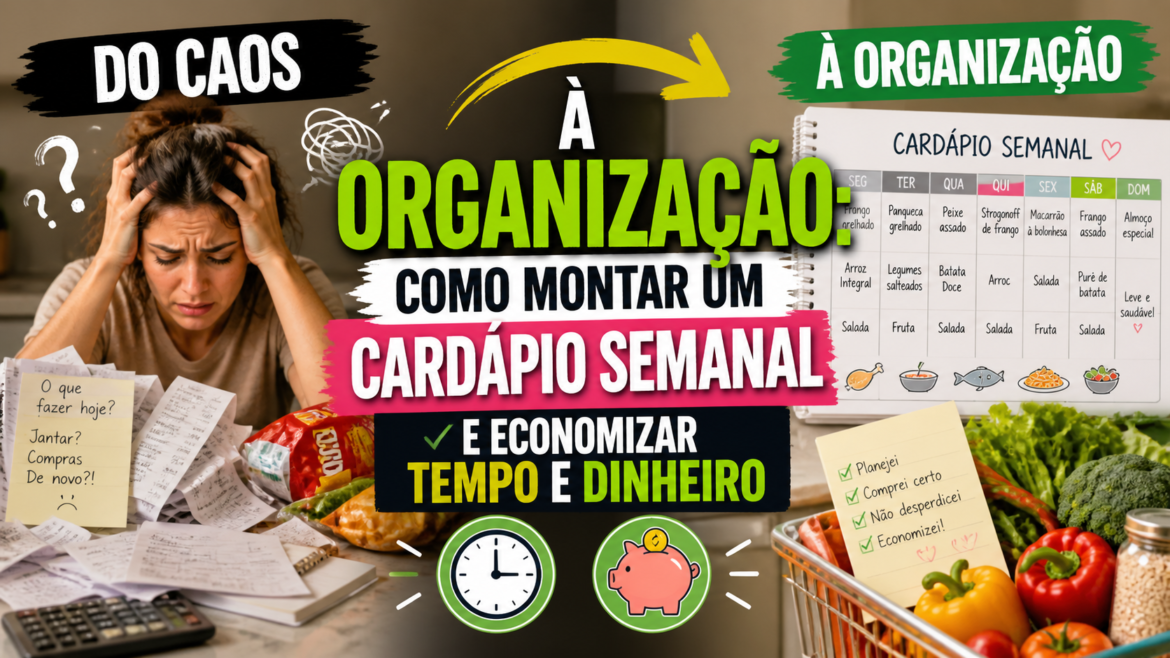 Do Caos à Organização: Como Montar um Cardápio Semanal e Economizar Tempo e Dinheiro