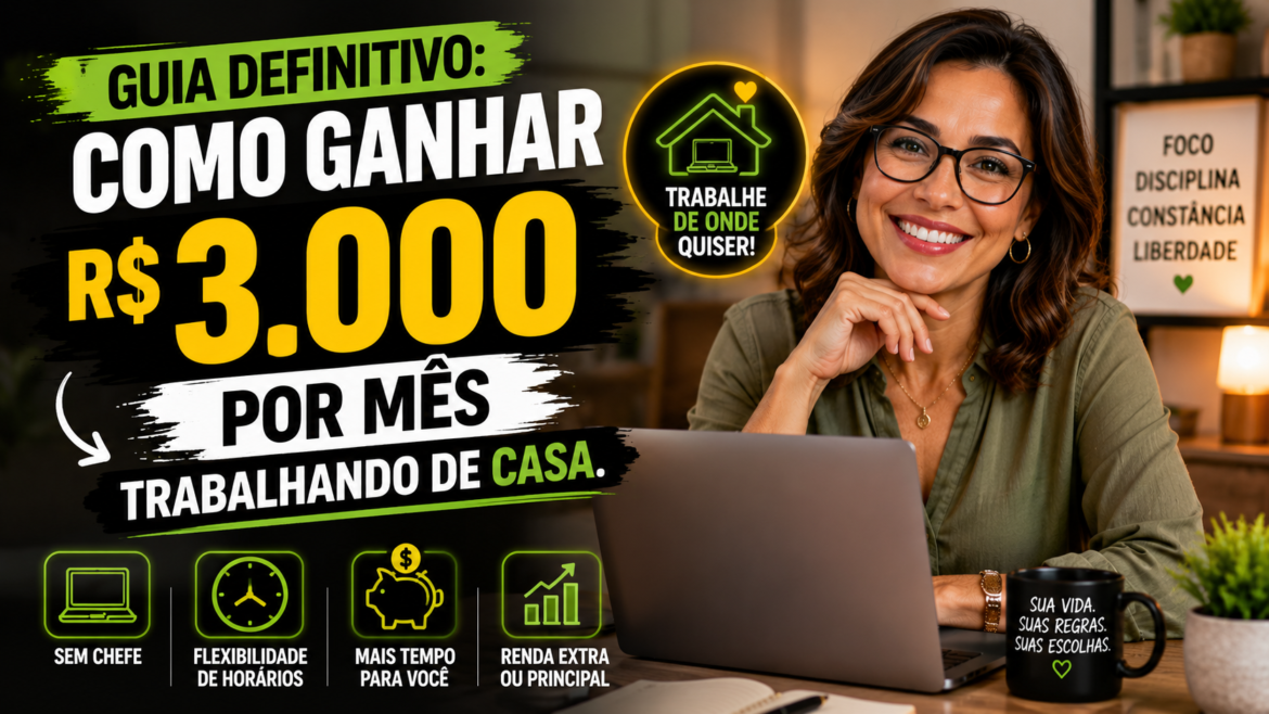 GUIA DEFINITIVO: Como Ganhar R$ 3.000 por Mês Trabalhando de Casa.