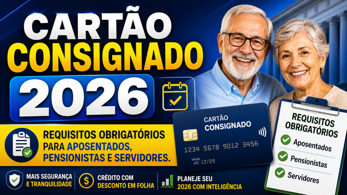 Cartão Consignado 2026: Requisitos obrigatórios para Aposentados, Pensionistas e Servidores