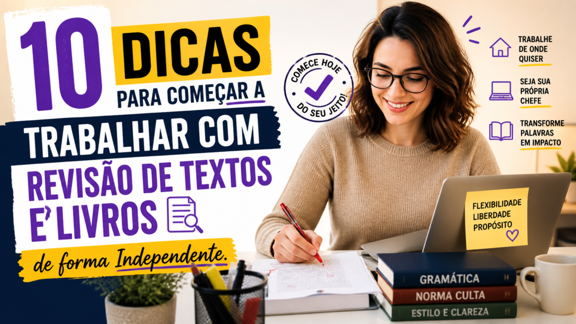 10 Dicas para começar a trabalhar com Revisão de Textos e Livros de forma Independente